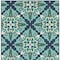 Homeroots 8 x 11 ft. Blue & Green Floral Indoor & Outdoor Area Rug 388670 - alternate 5